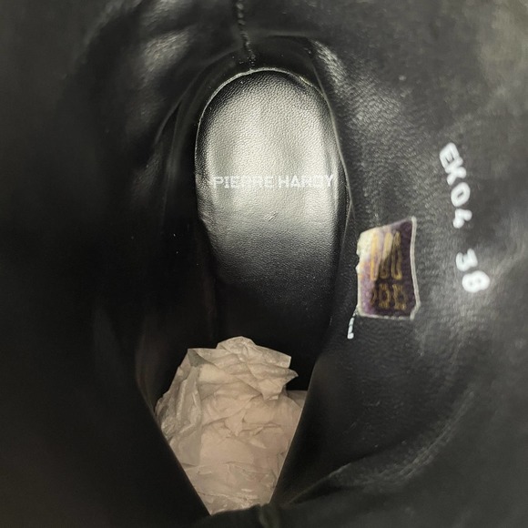 Pierre Hardy Suede Leather Tie Back Block Heel Platform Ankle Boots 8 - Picture 11 of 16